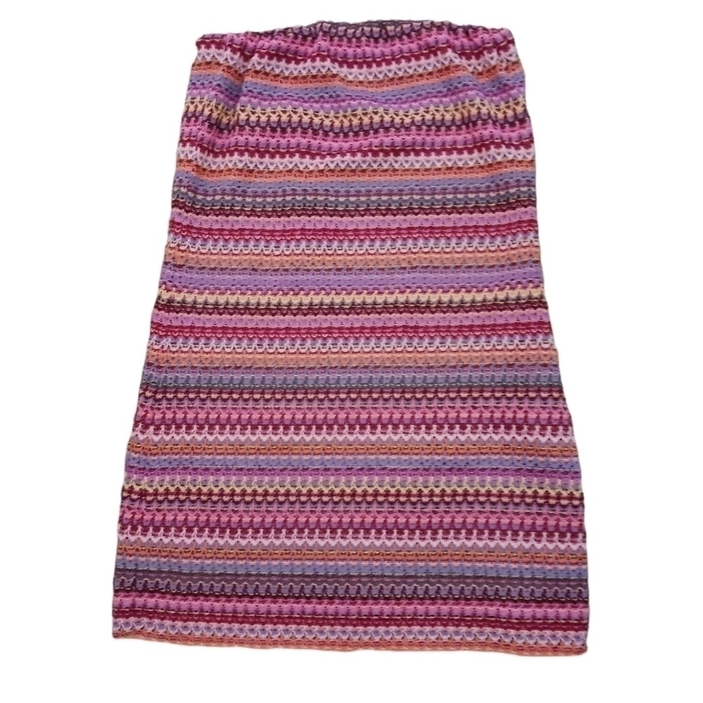 BASICALLY ME MULTICOLORED CROCHET LACE SKIRT